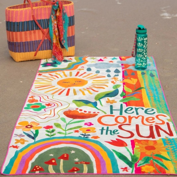 NATURAL LIFE Other - NEW NATURAL LIFE Microfiber ‘Here Comes the Sun' Beach Towel Yoga